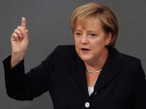 German Parliament - Chancellor Angela Merkel