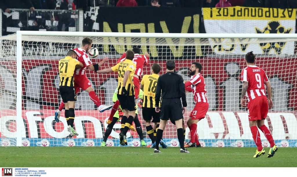 ÔÏ 1-1 ÄÉÁÌÁÍÔÁÊÏÓ  ÏËÕÌÐÉÁÊÏÓ - ÁÅÊ (ÊÕÐÅËËÏ 2014-2015)